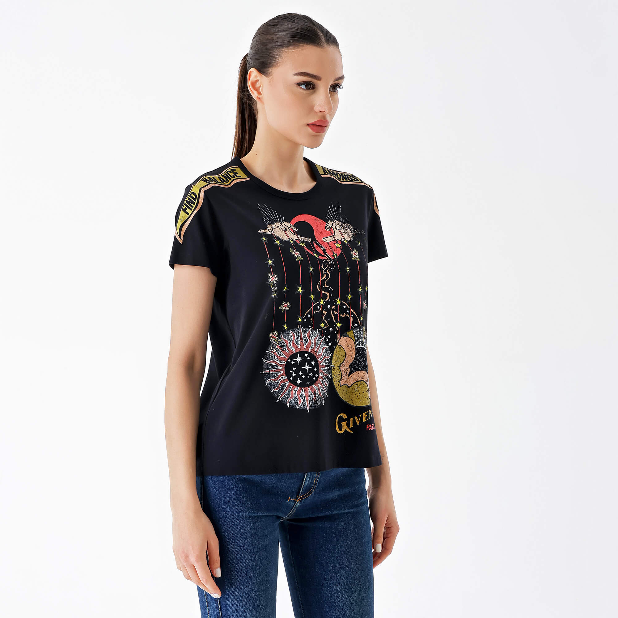 Givenchy - Black Amongst Chaos Print Cotton Tshirt